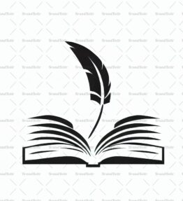 Offenes Buch und Feder